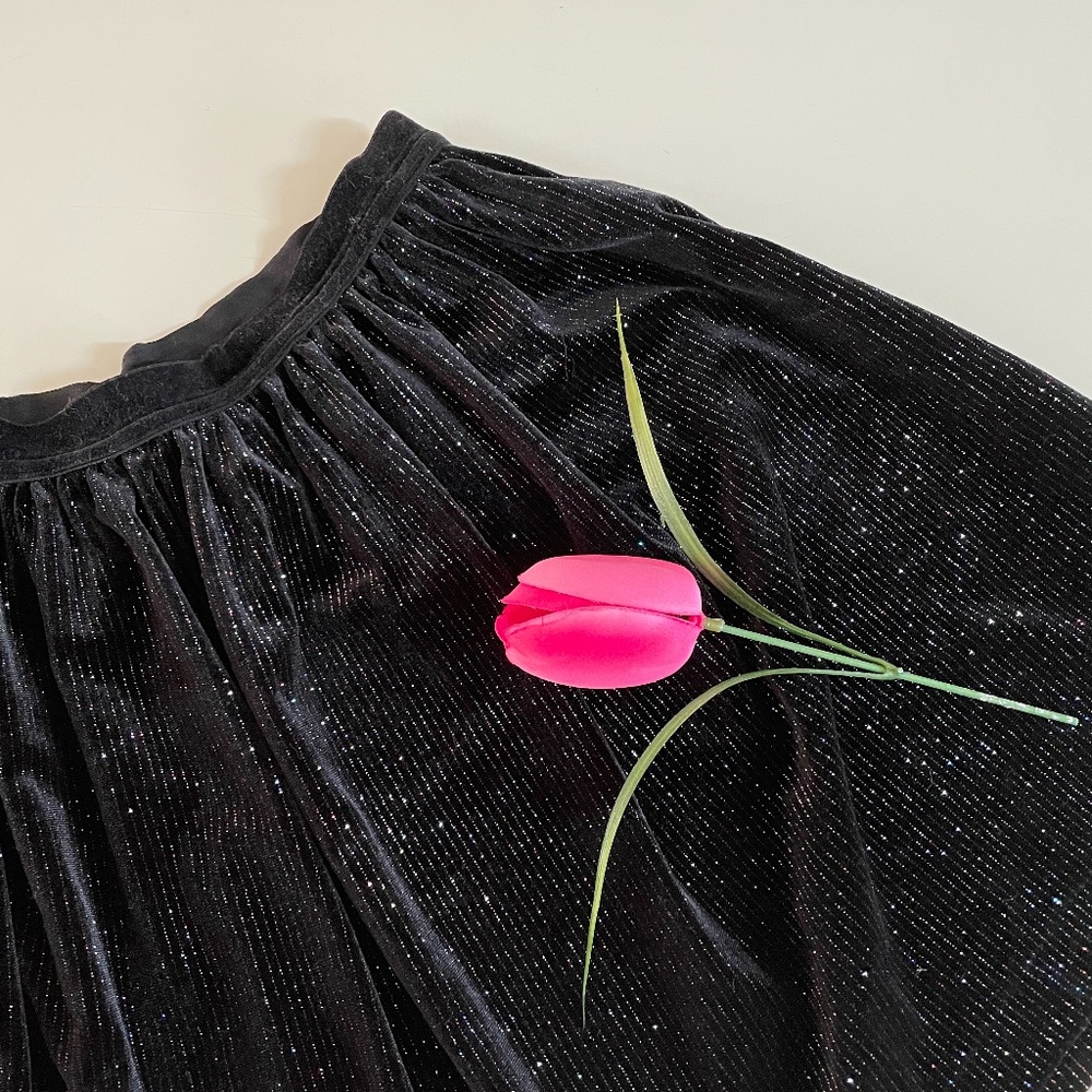 Cat & Jack Girl Velour Skirt Black L (10-12)